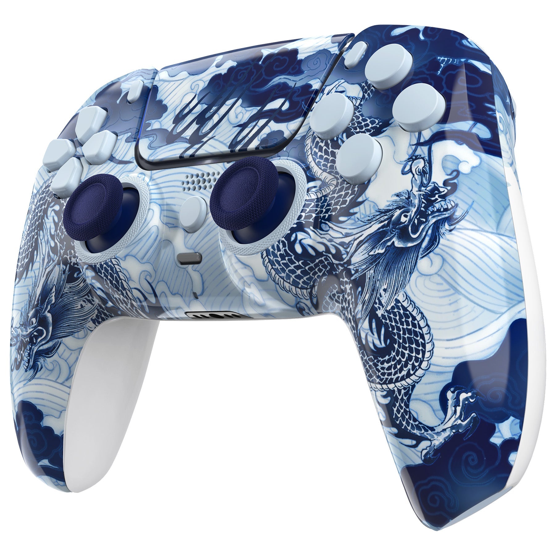 Blue Porcelain Dragon - Custom PS5 Controller