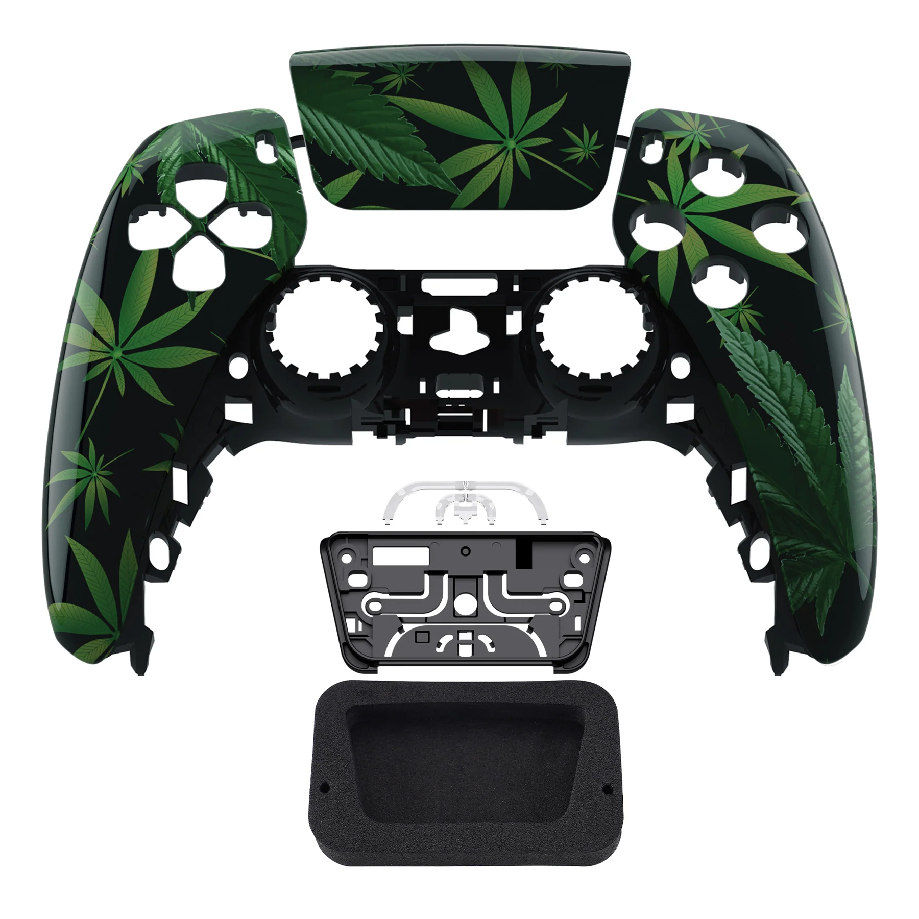 PS5 Front Shell With Touchpad - Green Leaf Glossy