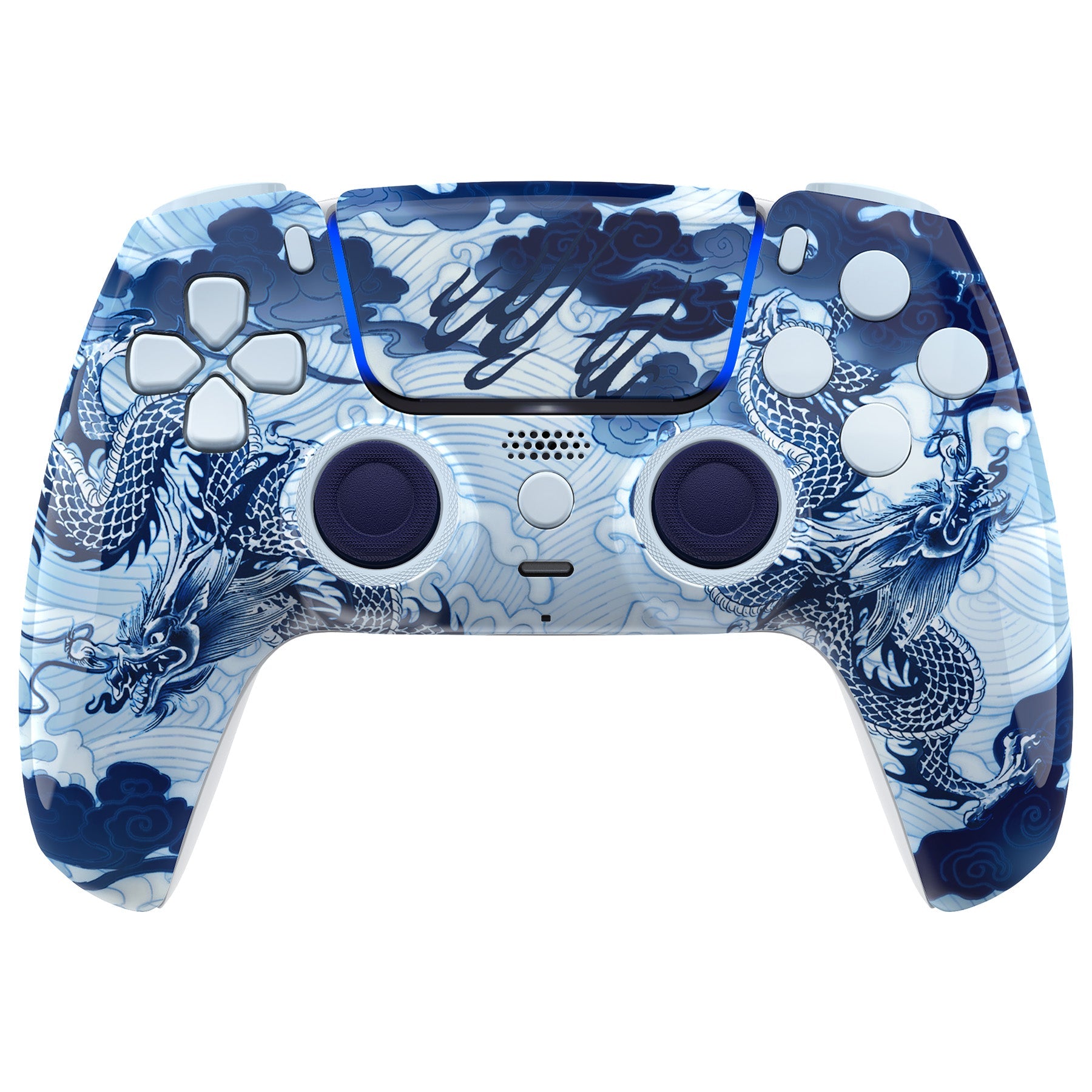 Blue Porcelain Dragon - Custom PS5 Controller